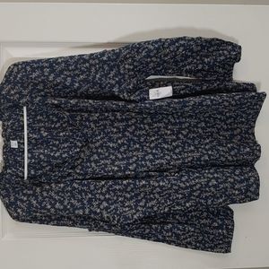 Old Navy Peasant Top Navy Cream Floral XXL